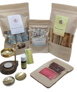 Räucherset Premium gold weihrauchbrenner palo santo weißer Salbei